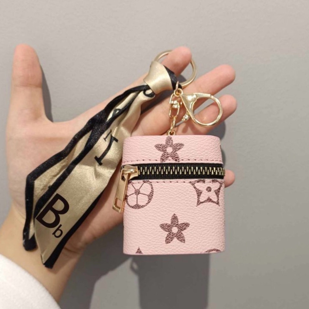 Fashion Jewelry Pink Floral Keychain Holder